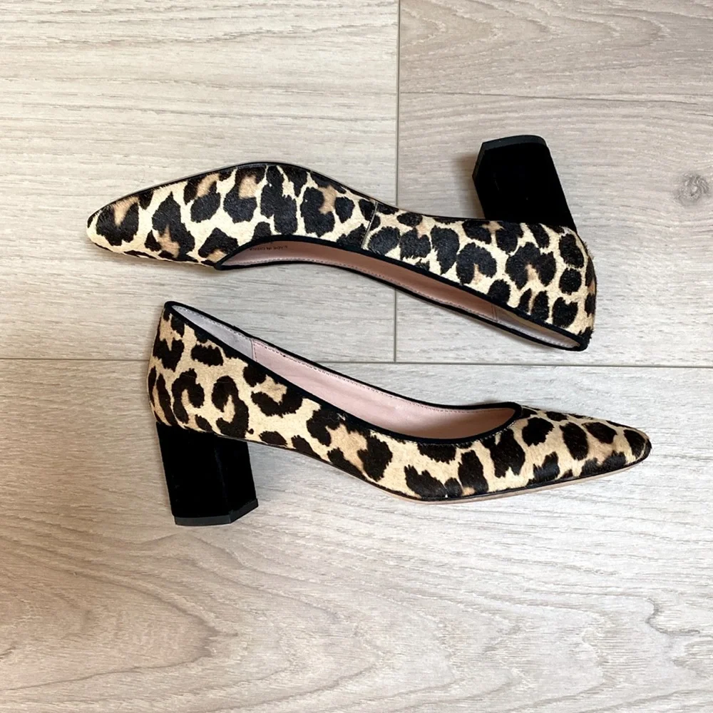 kate spade Leopard Print Ballet Flats - Tan/Black